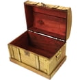 thumbnail image 6 of Yongwei Vintage Wooden Treasure Chest Jewelry Box with Lock, 6 of 9
