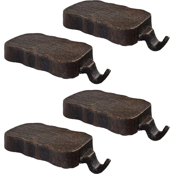 Lulu Decor, Low Profile Christmas Stocking Holders, Set of 4 Bases, Strong Heavy Stocking Holders (Log Design)