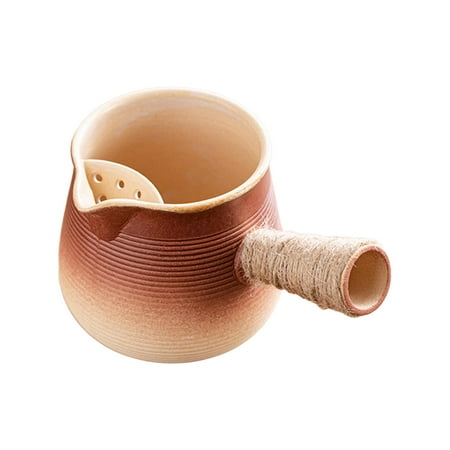 Fiocias Ceramic Teapot Blooming and Loose Tea Leaf Kettle with Side Handle Tea Maker for 700ml