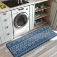thumbnail image 3 of Blue Geometric Pattern with Elephants Kitchen Rug Mat,Kitchen Runner Rugs Non Skid Washable,Decorative Kitchen Floor Mats for Kitchen,Sink,Laundry,17"x47.2", 3 of 7