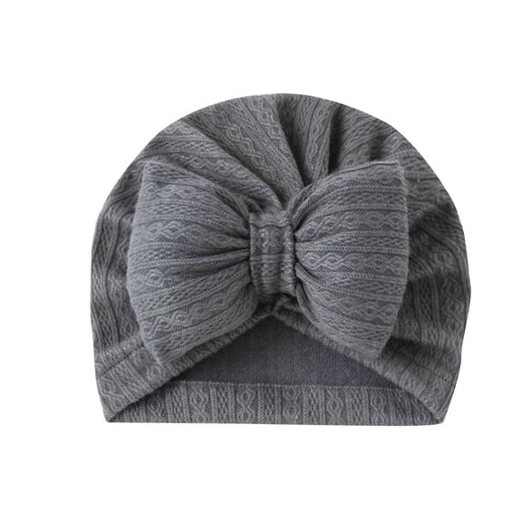 Girls Cute Beanies Hats Bowknot Skull Cap Toddlers Trendy Solid Color Stretchy Chunky Knitted Thermal Warm Going-Out Hat