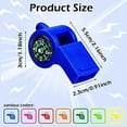 thumbnail image 2 of Whistle Compass 2 in 1 Function Whistles with Compass Combo Emergency Survival Whistle Loud Safety Whistle Plastic with Lanyard for Outdoor Hiking Camping Boating Hunting Fishing (7 Pcs, Colorful), 2 of 7