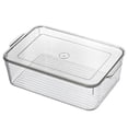 thumbnail image 1 of Refrigerador Caja de mantenimiento fresco Cajón transparente de PET Refrigerador Organizador de almacenamiento de bebidas con tapa, Estilo alto ensanchado Advancent HA005035-02, 1 of 7