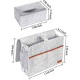 thumbnail image 5 of Organizador de cabecera, carrito de almacenamiento de fieltro para cama con caja de pañuelos y soporte para botella de agua, soporte remoto para tableta, teléfono y revista, 5 of 5
