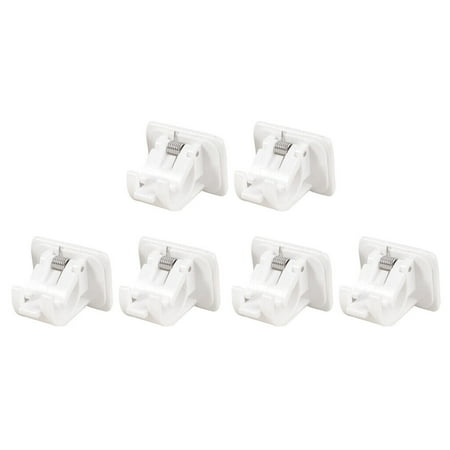 

6X Curtain Rod Braets No Drill Adjustable Hang Curtain Rod Holders For Kitchen