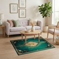 thumbnail image 3 of ODIKA Bathroom Ornamental Vintage Watercolor Plume Scrolls Classical for Playroom, Bedroom, Reading Nook, Pet Friendly & Kids Safe Play, 3 of 7