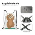 thumbnail image 6 of Bingfone Cute Sloth In Yoga Pose Tree Drawstrings Backpacks Bags For Men Women Gym Drawstrings Bag, 6 of 9