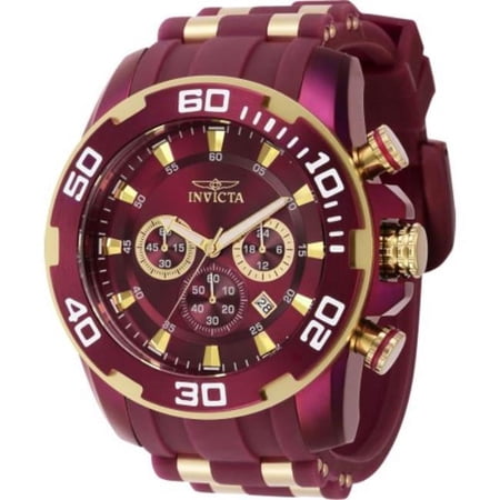 Mens Pro Diver Quartz Chronograph Dial Watch, Red