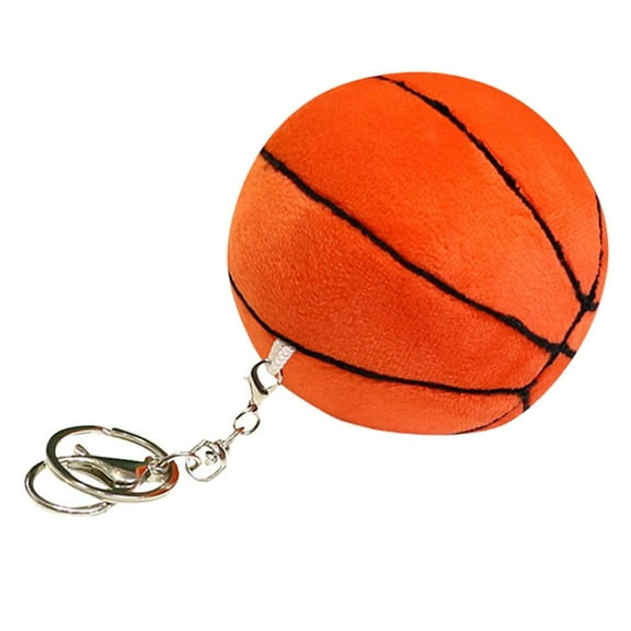 lanema Fashion Plush Football/Basketball Charm Keychain Haning Ornament Keyring Sweet Cool Pendant Decoration for Bag Backpack