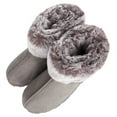 thumbnail image 5 of Jessica Simpson Women's Microsuede Super Soft Bootie Slippers with Indoor Outdoor Sole, 5 of 9