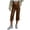 Brown, variant on Women Faux Leather Capri Pants Going Out Casual Button Elastic High Waist Cropped Pants Y2K Trendy Straight Leg Capris with Pockets