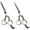 Set, variant on Artistic Moon & Star Design Hair Cutting Scissors Set, 6-Inch Professional Salon Shears Kit with Thinning and Straight Scissors, Ornate Engraved Grooming Tools with Blue Gemstones, Silver