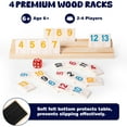 thumbnail image 4 of WAAYEE Juego de Cubos Rummy, Juego de Mesa Familiar Classic, 106 Azulejos Rummy con 4 Estantes de Madera, Estuche Portátil, 1 Paquete, 4 of 7
