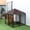Black, variant on imerelez Dog Kennel Outdoor, Walk-in Pet Playpen, Welded Wire Steel Dog Fence with Water-and UV-Resistant Canopy, Jet Black 5' x 5' x 5'