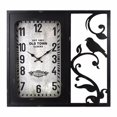 thumbnail image 1 of Benzara BM165131 Birdie Wooden Glass Clock - Black, 1 of 1