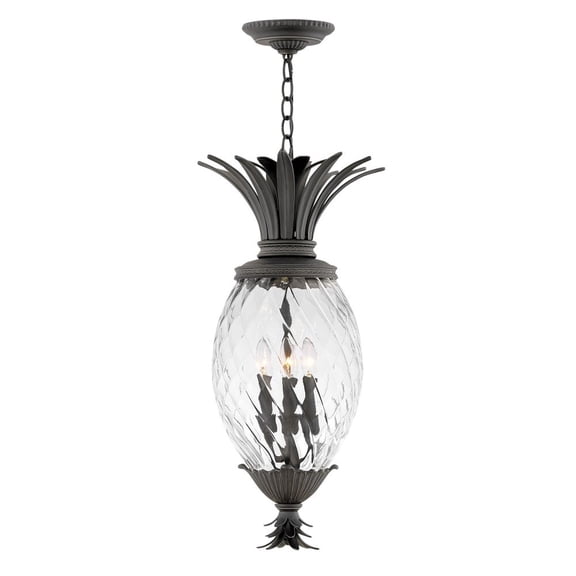 2122MB Hinkley Lighting Plantation - 4 Light Medium Outdoor Hanging Lantern in Traditional-Glam Style - 12.5 Inches Wide by 28.5 Inches High-Museum