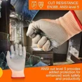 thumbnail image 2 of PURELY- Wolf Hi-Viz A5 Cut Rated Breathable Polyethylene Seamless Safety Garden Glove, 2 of 5