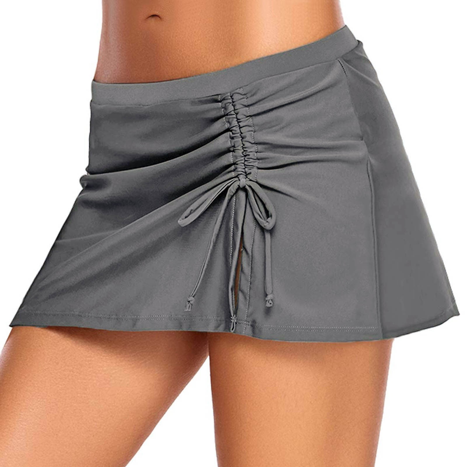 KONDYS Women Swim Skirt Bottoms High Waisted Bathing Suit Swimsuits Skirts Pleated Skorts Boxer Liner Beachwear Swimwear Stylish