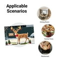 thumbnail image 5 of JOOCAR Christmas Reindeer with Joy Sign Linen Table Mats Set of 4 for Home Kitchen Table Decor 12x18 inch, 5 of 5