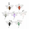 thumbnail image 2 of HOOUN Hollow Dragonfly Chakra Crystal Bead Pendant Wing Gemstone Quartz Jewelry Insect-Lapis Lazuli-1PC (Random Pick), 2 of 8