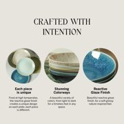 Stone Lain Riley 32-Piece Dinnerware Set Stoneware, Service for 8, Blue