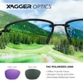 thumbnail image 5 of Xagger Polarized Rimless Driving Sunglasses for Men Metal Frame Anti-Glare UV400 Protection Sun Glasses, 5 of 6