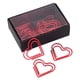 thumbnail image 2 of Clips de papel con forma de corazón, marcapáginas, organizador de documentos, suministros de papelería (rojos), 2 of 14