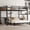 Walnut, variant on Twin XL over Twin XL Separable Metal Bunk Bed with Raised Security Fence, Convertible to 2 Independent Twin XL Platform Beds, Vintage Wood Finish for Bedroom,Ships 2 Pkgs