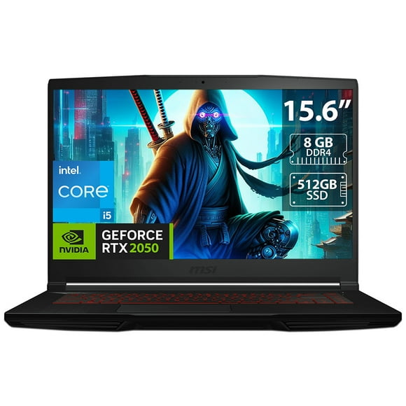 laptop gamer msi thin gf63 core i5 12450h ram 8gb ssd de 512gb pantalla de 156 144 hz geforce rtx 2050 windows 11 home teclado versión en inglés