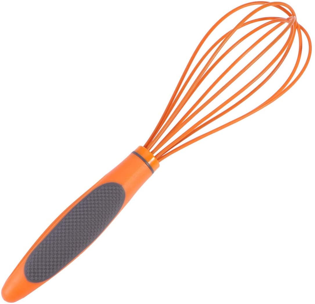 WESTOCEAN 10 Inches Mini Whisk Small Silicone Whisk Non Stick Utensil