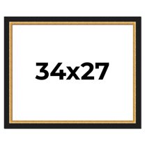 34x27 Frame Gold Real Wood Picture Frame Width 2.25 Inches | Interior Frame Depth 0.5 Inches |