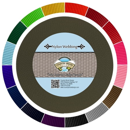 Country Brook Design® 1 1/2 inch Ranger Green Heavy Duty Nylon Webbing 50 Yards