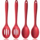 thumbnail image 1 of 4 cucharas de silicona para cocinar, resistentes al calor, diseño higiénico, utensilios de cocina, cucharas para mezclar para cocinar, hornear, revolver y mezclar (negro), 1 of 6