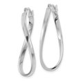 thumbnail image 5 of Auriga Fine Jewelry 10K White Gold Twisted Hinged Hoop Earrings for Women, 5 of 6