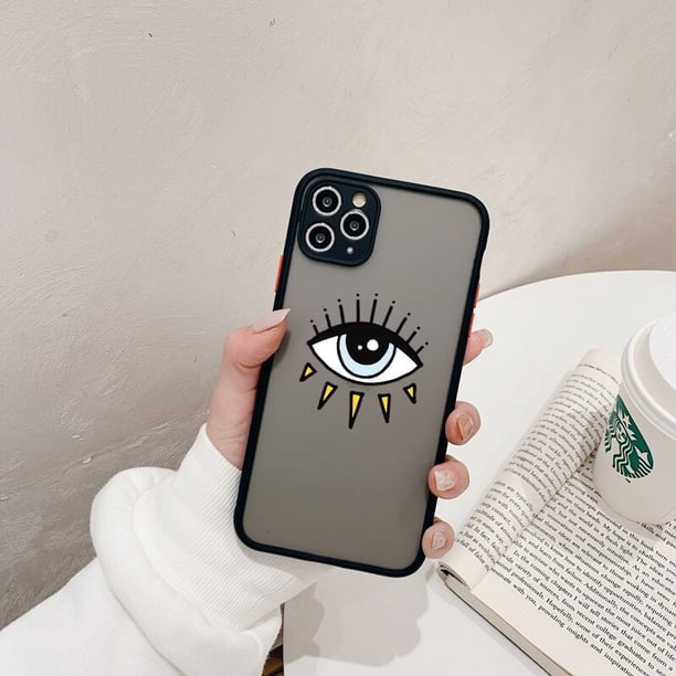 Funda de teléfono Lucky Eye Blue Evil Eye Print para iPhone SE2020 12 13 mini 11 14 Pro Max XR X XS MAX 7 8 6s Plus, funda a prueba de golpes Tan Jianjun unisex