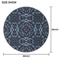 thumbnail image 6 of Blue Abstract Pattern Round Tablecloth 60"x60",Wrinkle Wipeable Table Cloth for Kitchen Dining Room Picnic Patio Party, 6 of 6