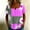 A823 Pink, variant on Xdegoge Womens Color Block Daisy Floral Tops Square Neck Short Sleeve Button Front Henley Shirts Casual Summer Splicing Pattern Loose Fit Trendy Vacation Blouses