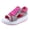 Hot Pink, variant on Open Toe Tennis Shoes for Women Contrast Paneled Cut out Lace up Sandals Causal Summer Open Toe Platform Sneakers Hot Pink Size 7