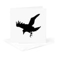 thumbnail image 5 of 3drose, Minimalist Raven or Crow in Flight Silhouette, 12 Greeting Cards with Envelopes, 5 of 7