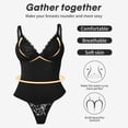 thumbnail image 3 of Lilvigor Shapewear Bodysuit for Women Tummy Control Waist Shaper V-neck Bodysuits Lace Body Briefer, 3 of 8