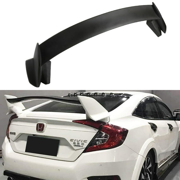 SCITOO ABS Black Rear Trunk Spoiler Wing Exterior Accessories Styling Kits Replacement for Honda Civic 4-Door 2.0L EX