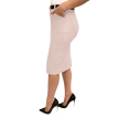 thumbnail image 3 of Obadiah Collection Stretchy Pull on Pencil Skirt for Women with Pockets and Belt(Stone, Large), 3 of 4