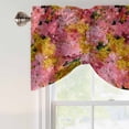 thumbnail image 5 of Tie Up Valances for Windows, Cherry Blossom Adjustable Valance Curtains Window Treatment for Living Room/Bedroom, Pink Yellow Flowers Oil Painting Art Rod Pocket Kitchen Curtains & Drapes 60x18 Inch, 5 of 9