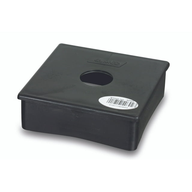 Camco Sewer Hose Storage Carrier Cap 40302 Use With 4 Inch Square Sewer Hose Bumper; Black; Polyethylene; Single; With Vent Hole