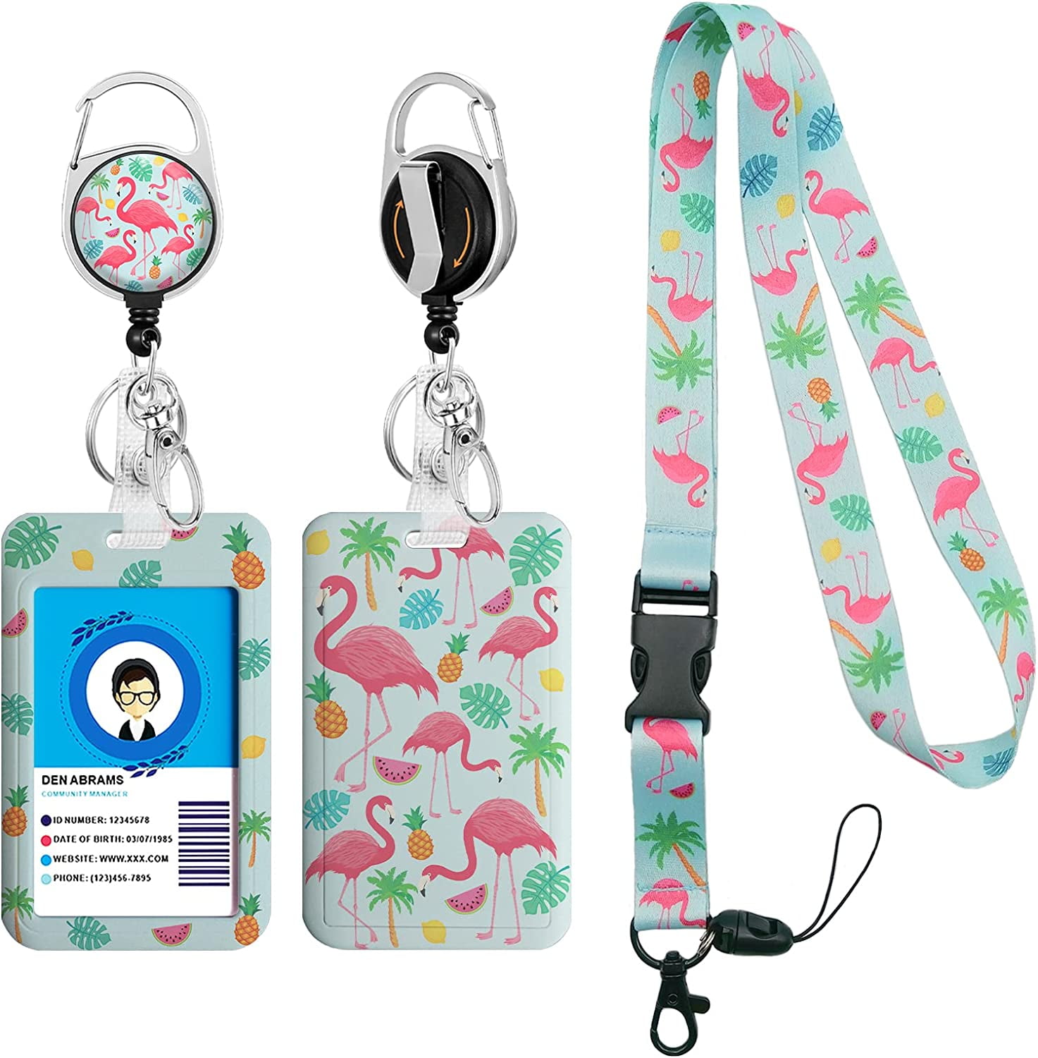 Flamingo Gifts, Flamingo Lanyard, Funny Badge Reel, Nurse Badge