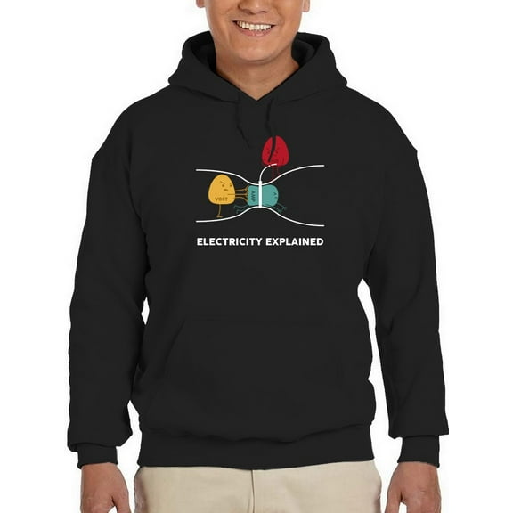 Electricity Explained Men Hoodie, Male Small