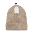 thumbnail image 2 of Time and Tru Women's Rib Beanie, One Size Fits Most, Toasted Heather, 2 of 3