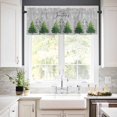 thumbnail image 2 of Grey Green Christmas Tree Kitchen Valances for Windows 54x18 Inch Kitchen Curtains Valances Rod Pocket Xmas Trees Snowflake Winter Bathroom Window Valances for Window Treatment Decor, 2 of 6