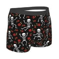 thumbnail image 3 of Fotbe Skeleton with Roses Men’s Total Support Pouch Boxer Briefs, X-Temp Cooling, Moisture-Wicking Underwear, Regular, Long-leg and Trunk-Medium, 3 of 9