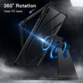 thumbnail image 3 of Étui Rotative pour Samsung Galaxy Tab S10 Lite / S10 FE / S9 FE 10.9 Pouces / S9 11 Pouces avec Support pour S Pen, Rotation 360 Degrés Support Protecteur Dos Clair, Réveil/sommeil Automatique (Noir), 3 of 4
